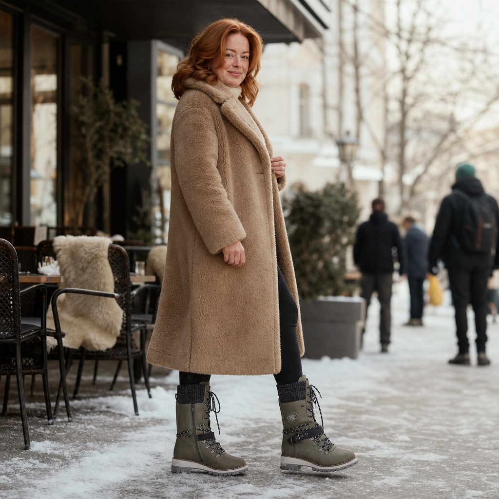 Cozette – Knit-Shaft Wide-Foot Winter Boots