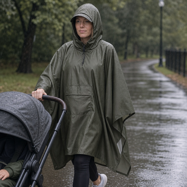 Zipdri – Full-Zip Packable Hooded Rain Poncho