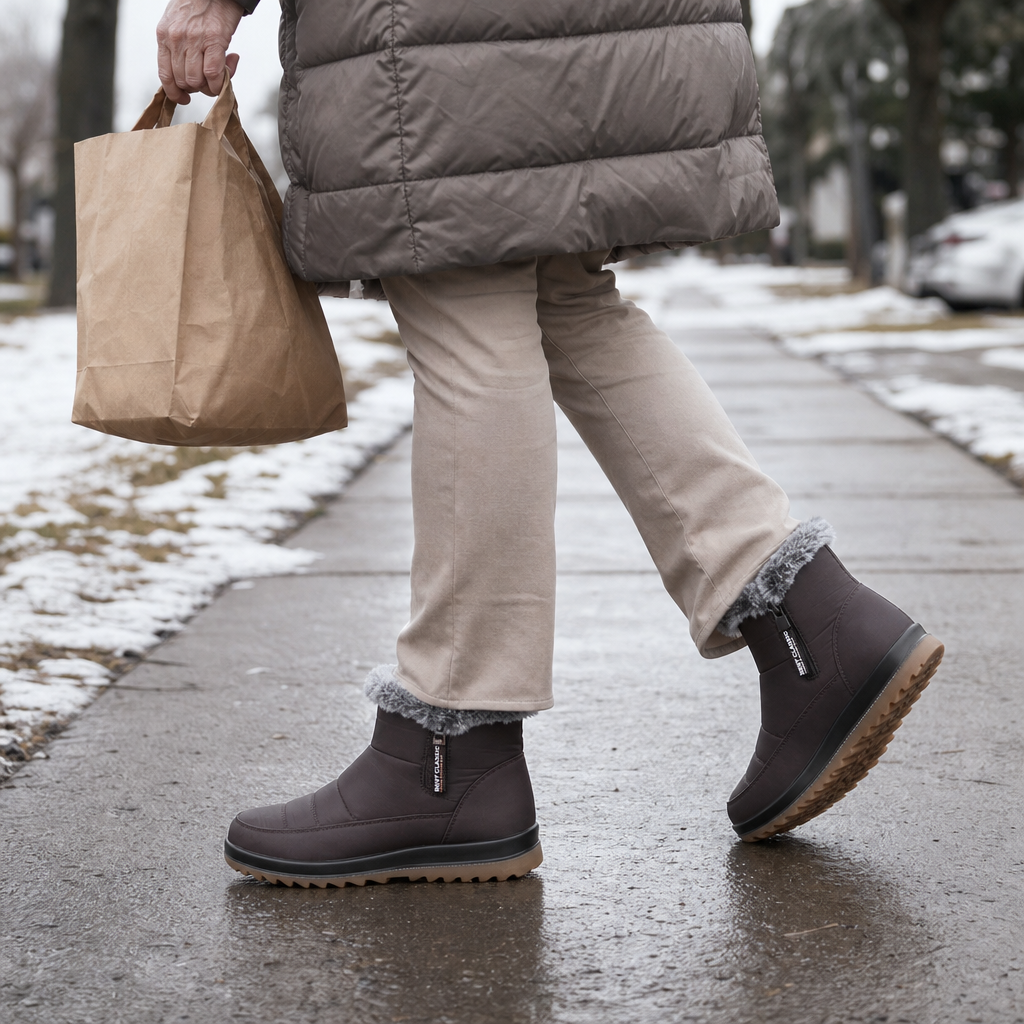 Warmalia – Faux Fur-Lined Waterproof Slip-On Snow Boots