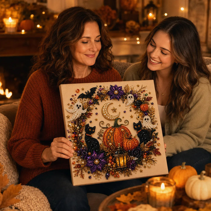 Beadory – Halloween Pearl Bead Craft Kit, Cozy Wall Art DIY