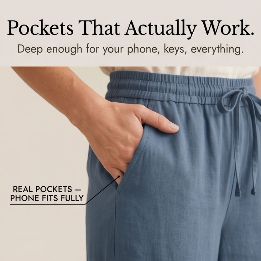 Linavia™ – Breezy Wide-Leg Pants with Pockets