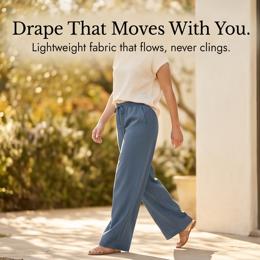 Linavia™ – Breezy Wide-Leg Pants with Pockets