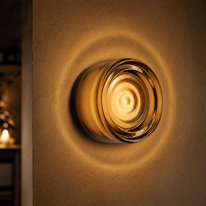 Lumara – Sculpted Dimmable Wall Sconce Gold black / Dimple