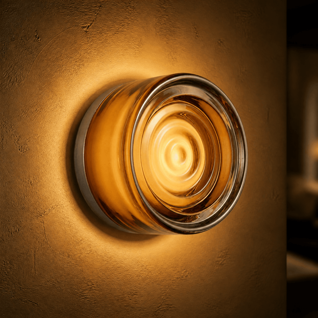 Lumara – Sculpted Dimmable Wall Sconce Gold silver / Dimple
