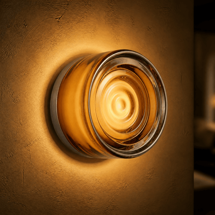 Lumara – Sculpted Dimmable Wall Sconce Gold silver / Dimple