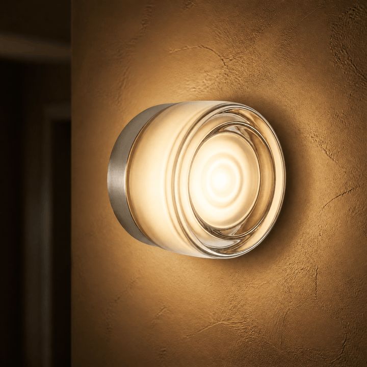 Lumara – Sculpted Dimmable Wall Sconce White silver / Dimple