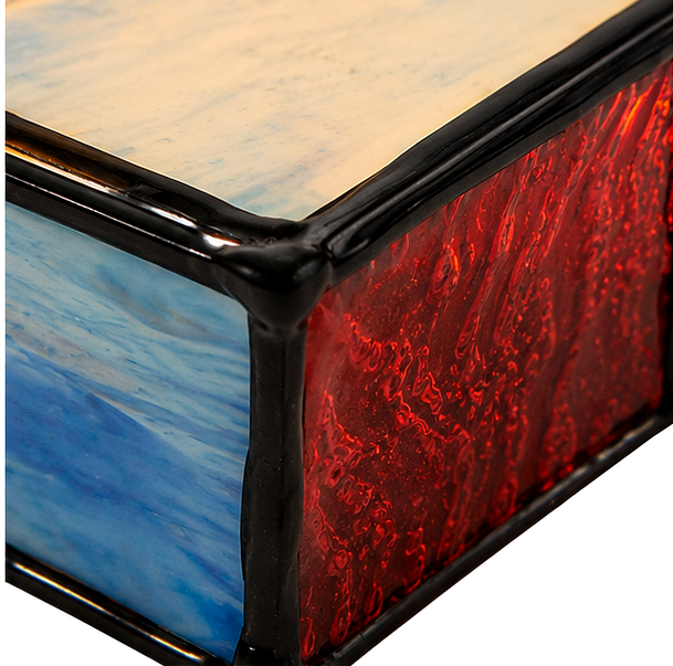 Lumira – Stained Glass Book Stack Table Lamp for Bedside & Reading Book