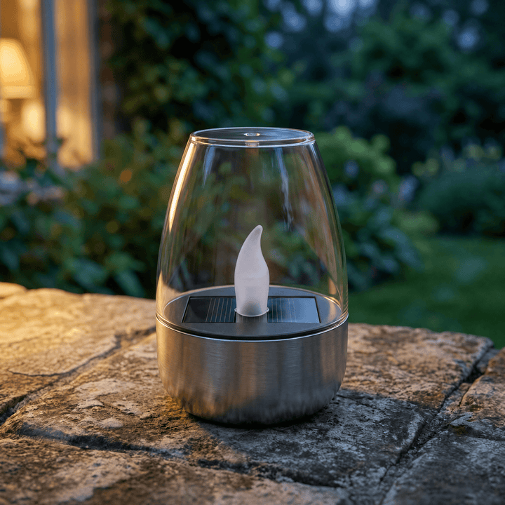 Lumivara – Solar Flickering Candle Light for Outdoor Evenings Clear