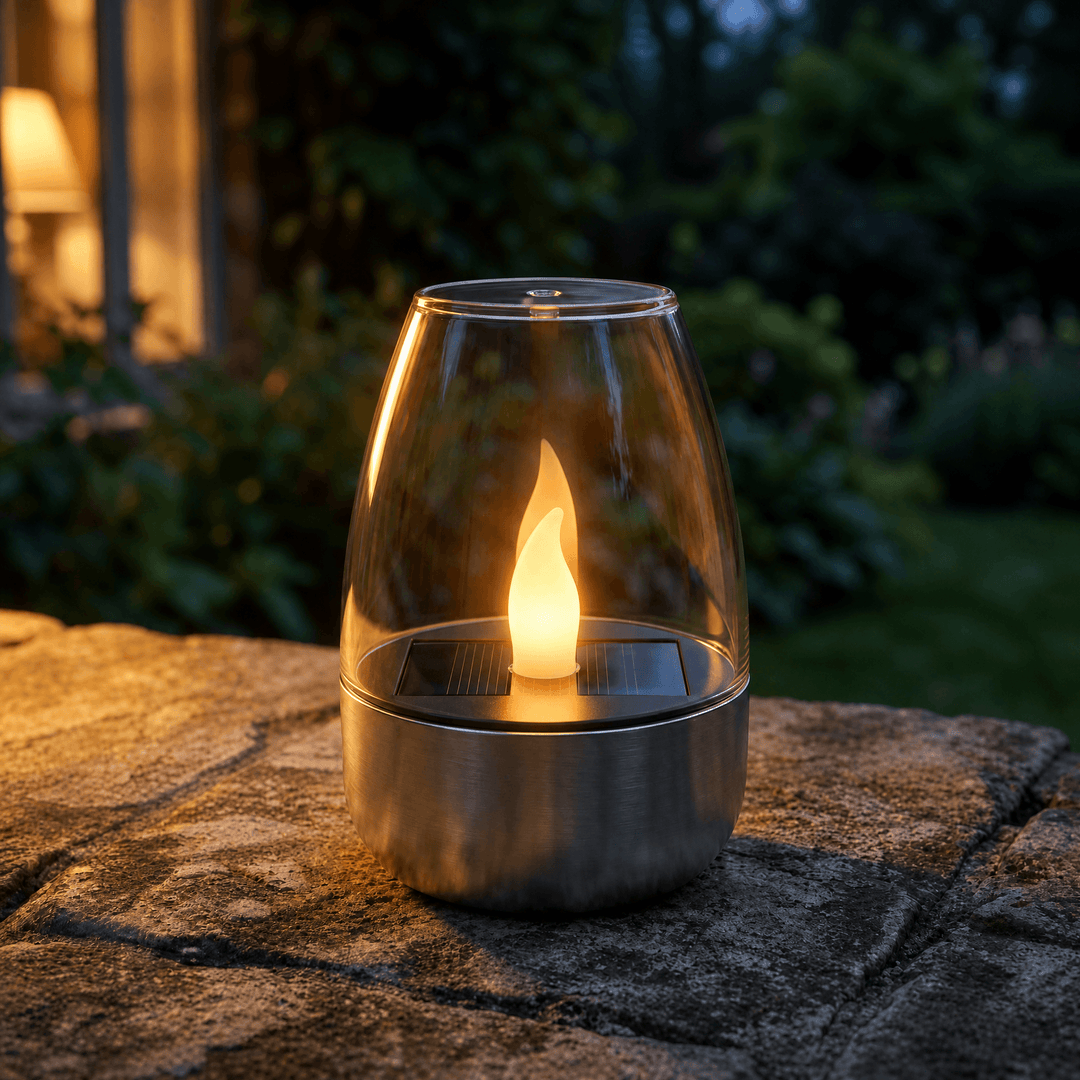 Lumivara – Solar Flickering Candle Light for Outdoor Evenings Clear