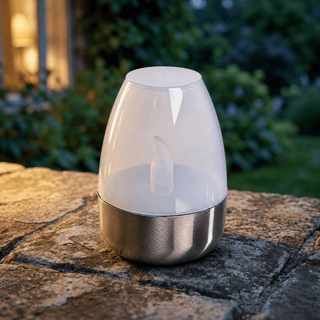 Lumivara – Solar Flickering Candle Light for Outdoor Evenings Frosted