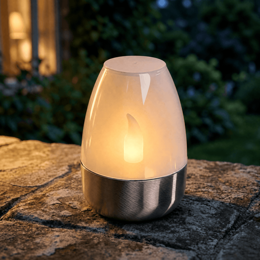 Lumivara – Solar Flickering Candle Light for Outdoor Evenings Frosted