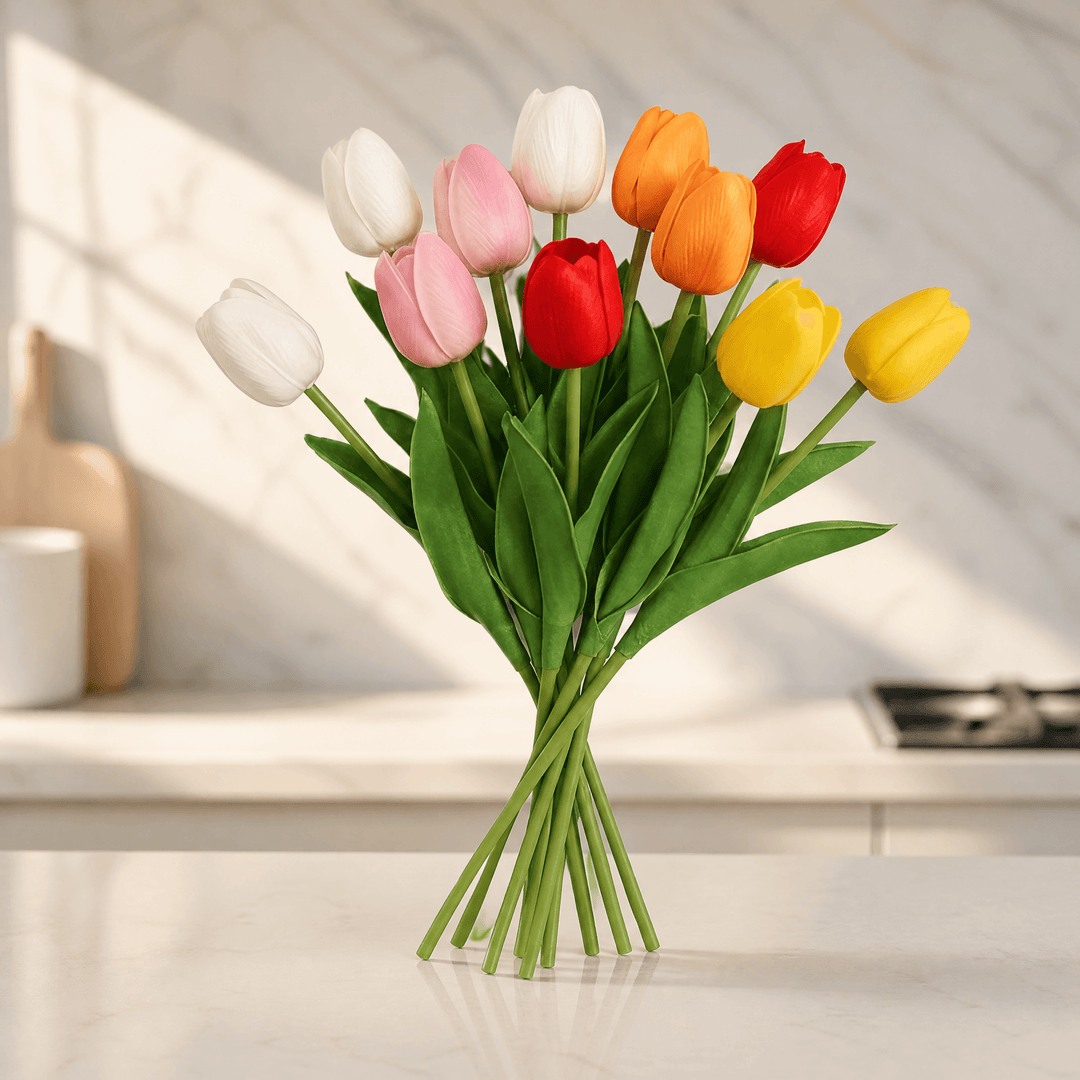 Lumora – Real Touch Tulip Bouquet Multicolored