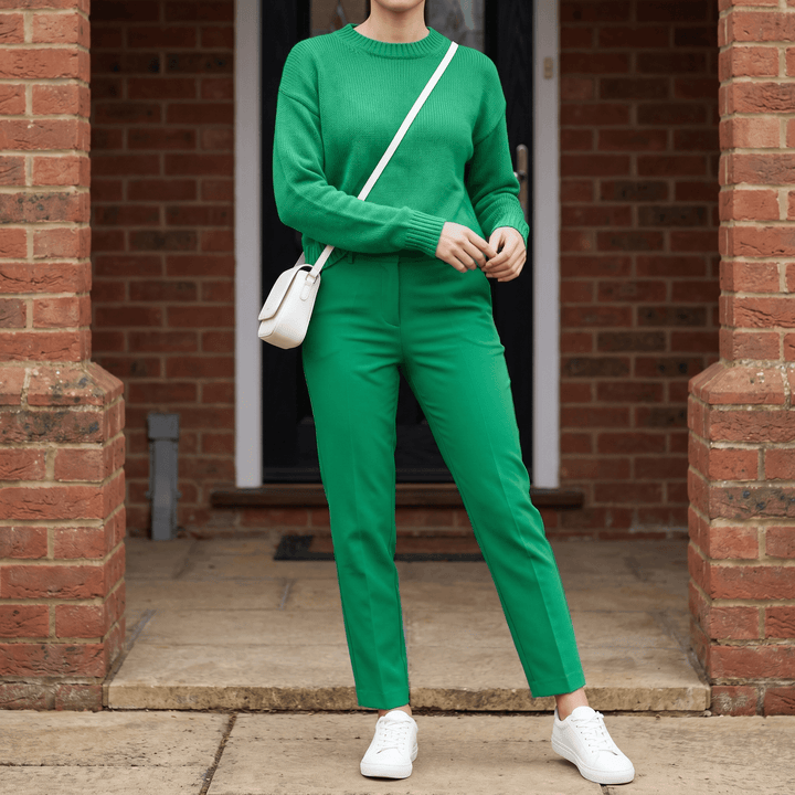 Lunaire – Women's Cotton Two Piece Lounge Set Green /