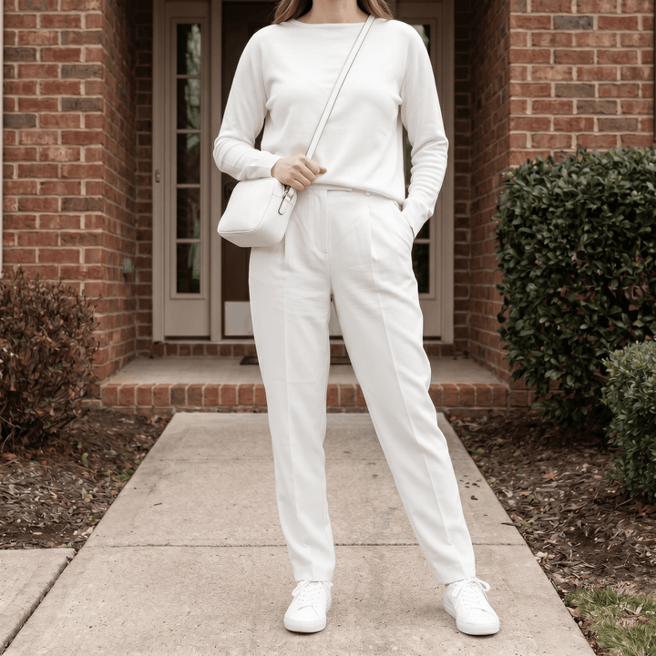 Lunaire – Women's Cotton Two Piece Lounge Set White /