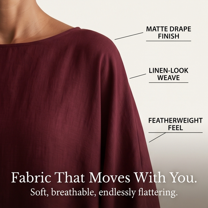 Lunavia™ – Flowy Batwing Top and Wide Leg Pants Set