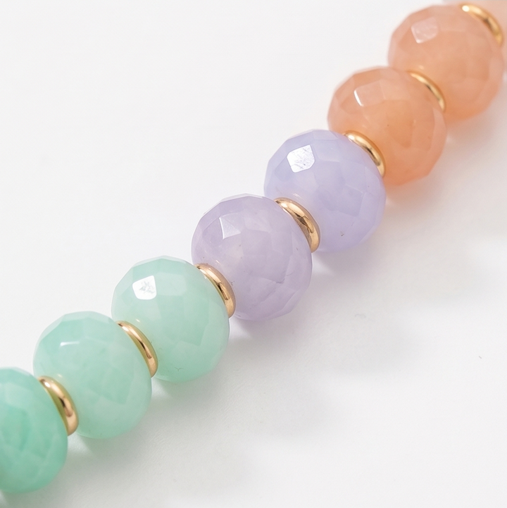 Lunavia – Pastel Bead Layered Necklace with Gold Heart