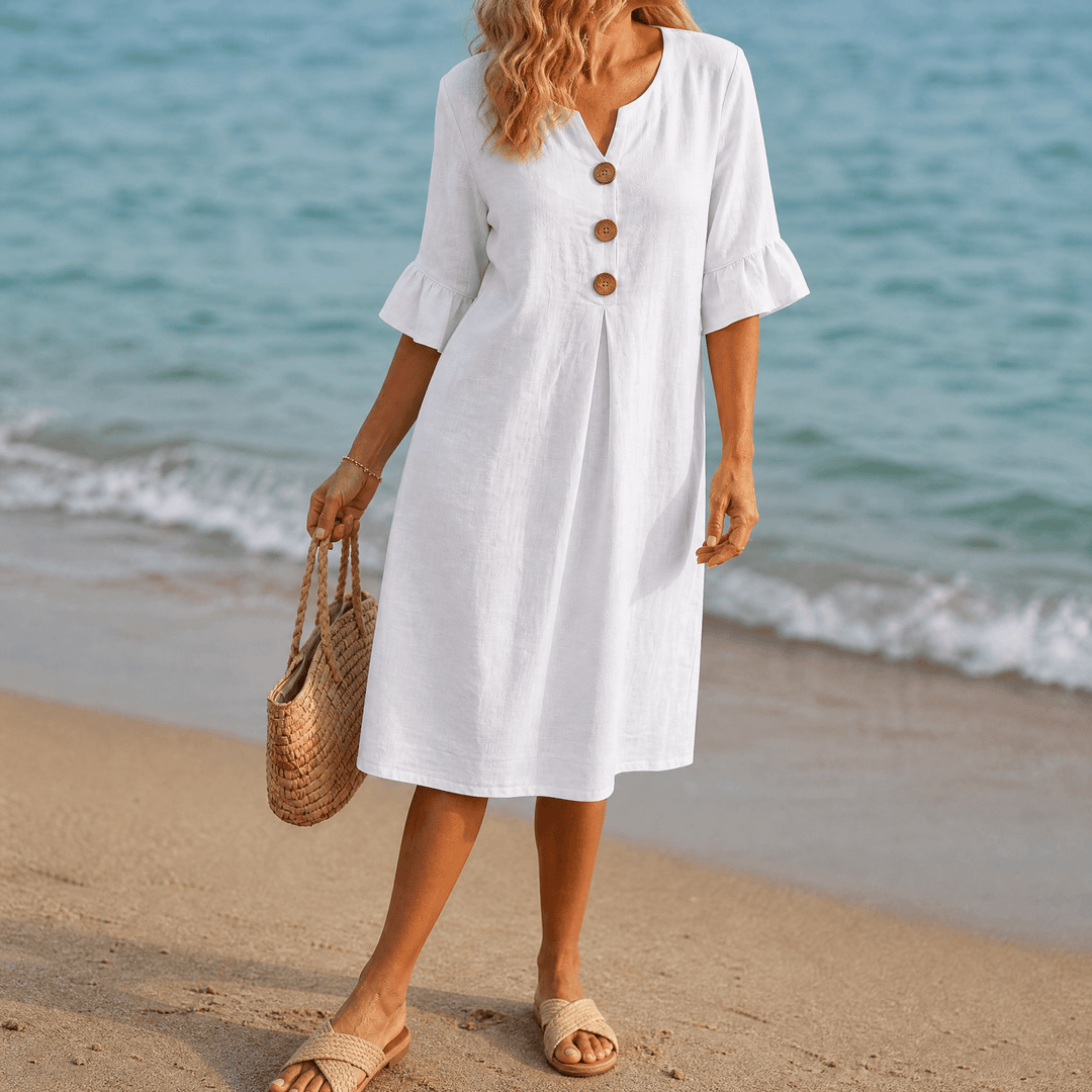 Lunavia – Women's Breezy Midi Dress White