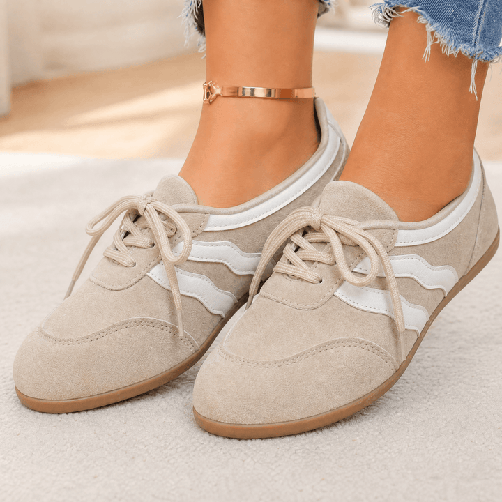 Lunelle – Retro Slip-On Sneakers Apricot / 4