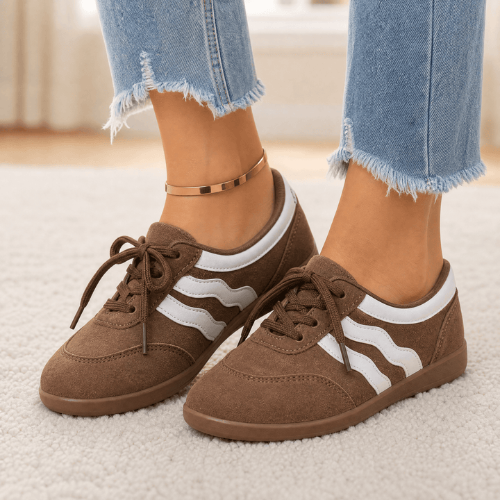 Lunelle – Retro Slip-On Sneakers Brown / 4