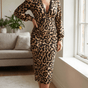 Luxora – Leopard Print Midi Dress