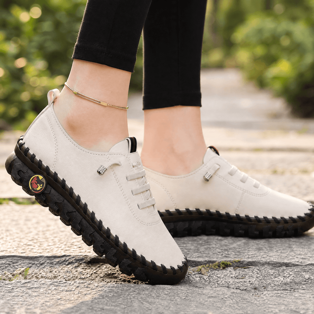 Marlowe – Hand-Stitched PU Loafers for All-Day Comfort Cream / 5