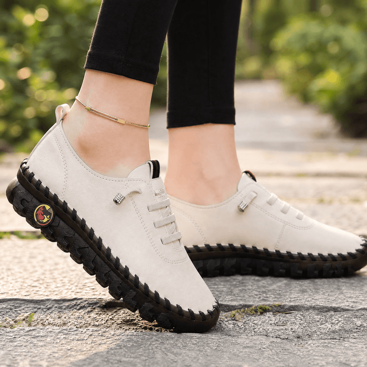 Marlowe – Hand-Stitched PU Loafers for All-Day Comfort Cream / 5