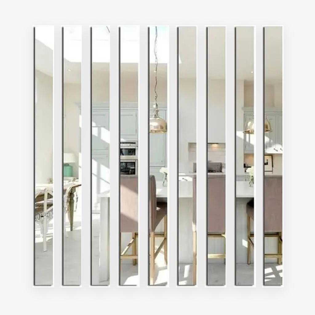 Mirrora – Self-adhesive Mirror-Like Wall Strips (20 pieces)