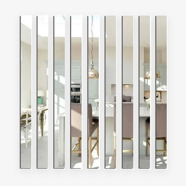 Mirrora – Self-adhesive Mirror-Like Wall Strips (20 pieces)
