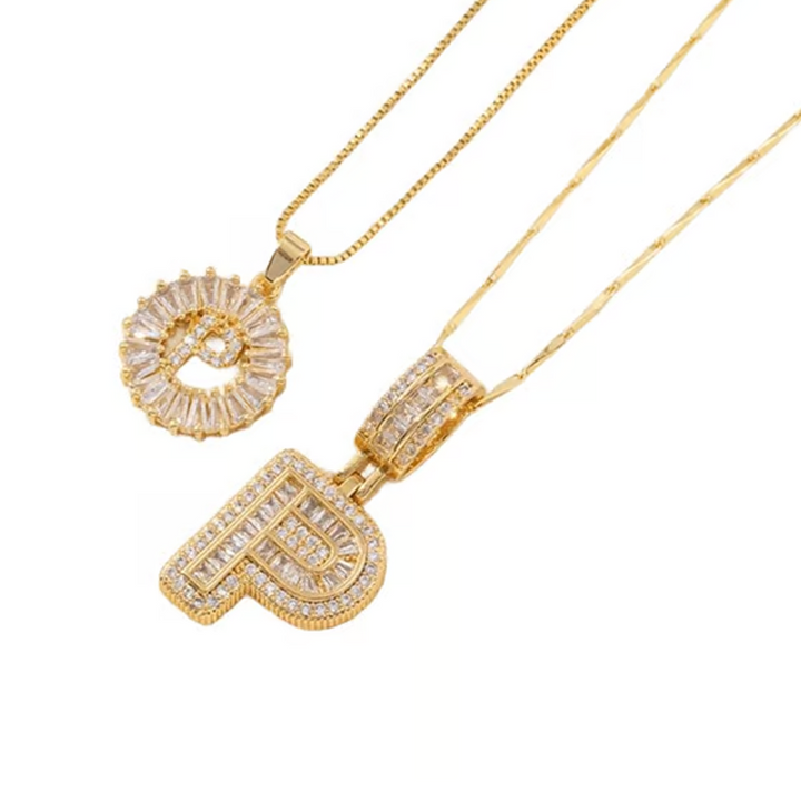 Luneria – Two-Piece Initial Pendant Necklace Set