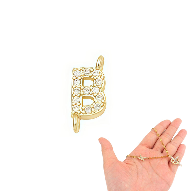 Aurela – Sparkling Initial Cross Necklace