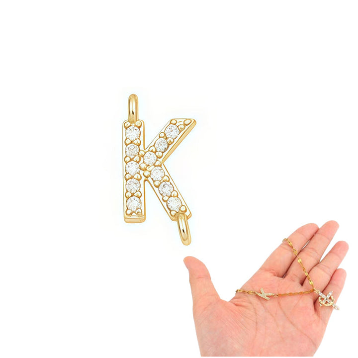 Aurela – Sparkling Initial Cross Necklace