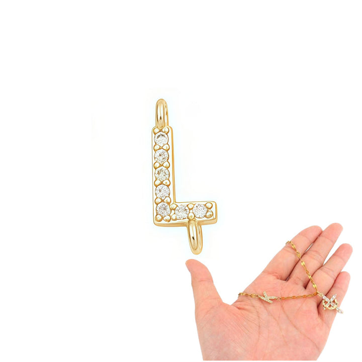 Aurela – Sparkling Initial Cross Necklace