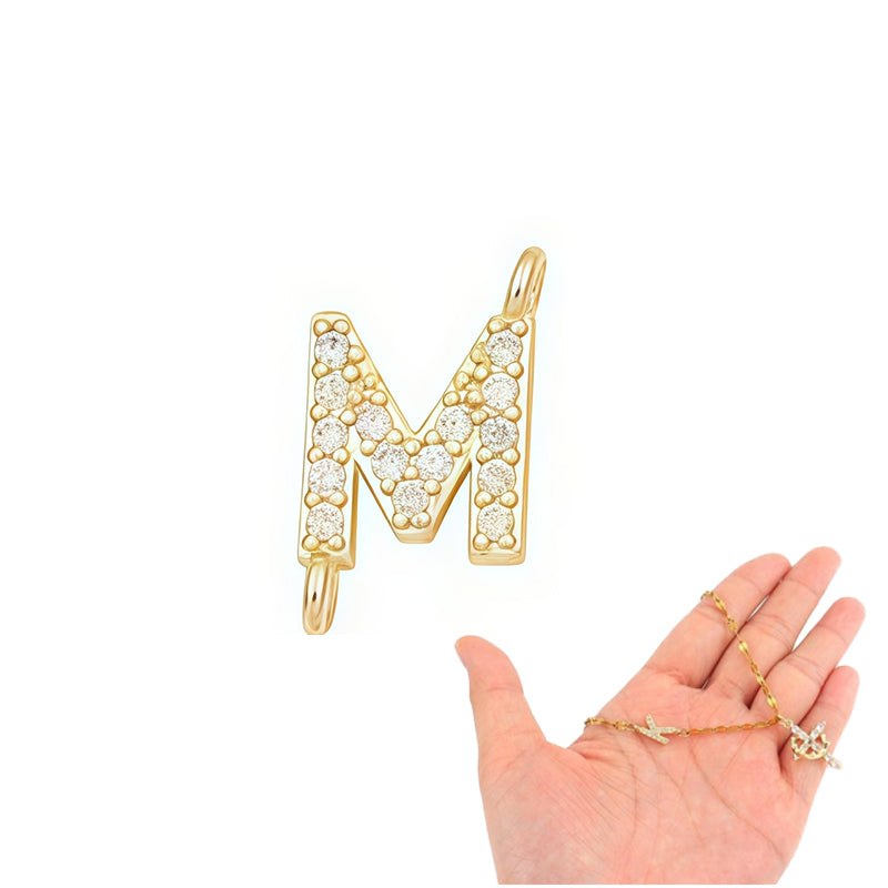 Aurela – Sparkling Initial Cross Necklace