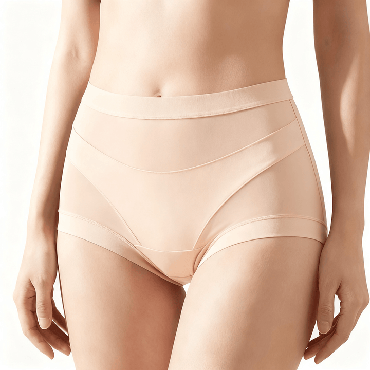 Nuvelle – Seamless High-Waist Mesh Panties Nude