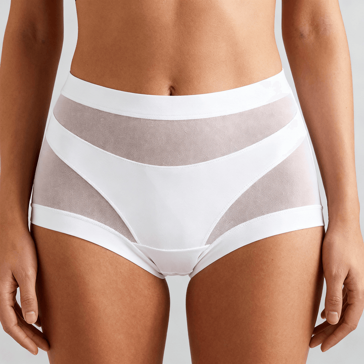 Nuvelle – Seamless High-Waist Mesh Panties White / M