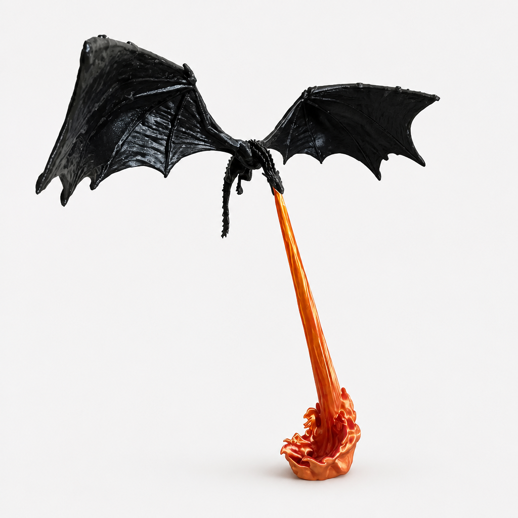 Emberwyn – Two-Piece Dragon Book Nook With LED Flame Insert