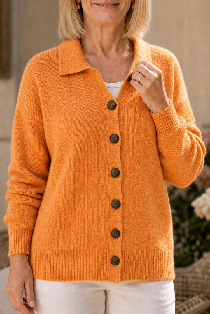 Softshirt – Knit Collared Button-Down Cardigan