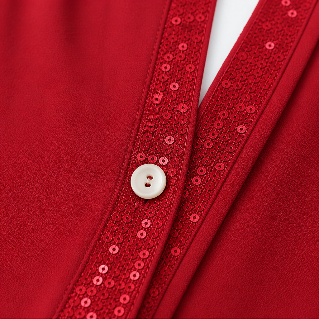 Duskglint – Sequin Pocket Panel Button-Down Top