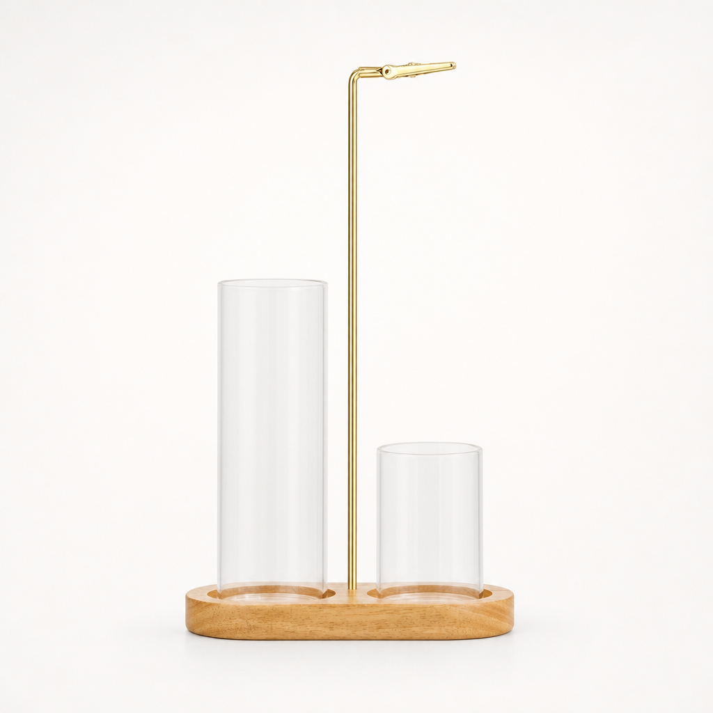 Ashvia – Dual Glass Cup Incense Ash Catcher