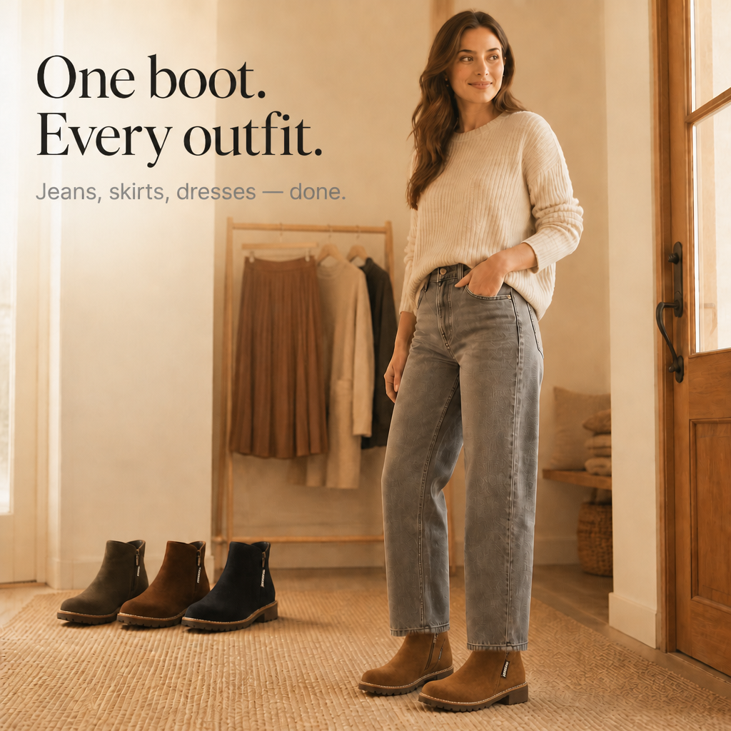 Wearbella – Faux Shearling-Lined Suede Ankle Boots