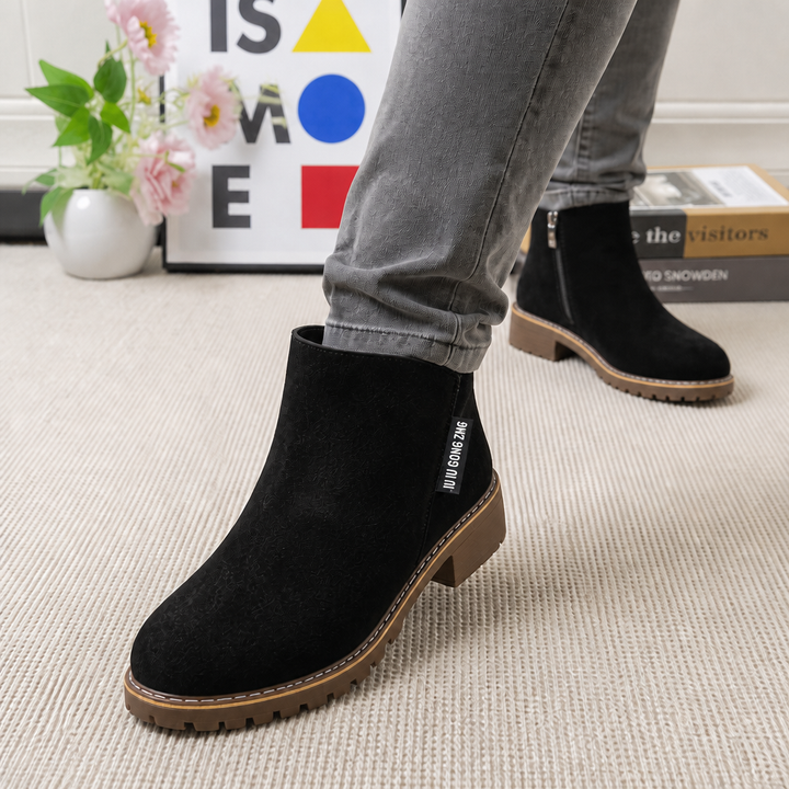 Wearbella – Faux Shearling-Lined Suede Ankle Boots