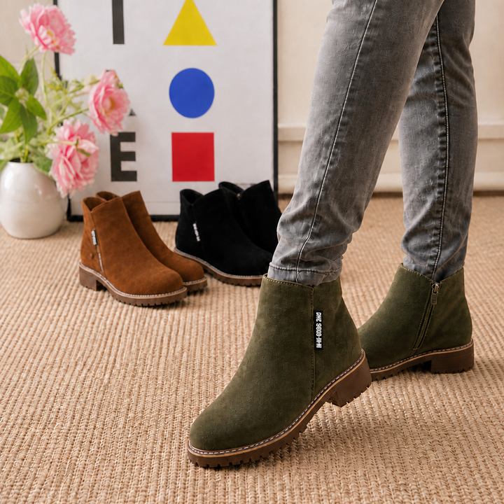 Wearbella – Faux Shearling-Lined Suede Ankle Boots