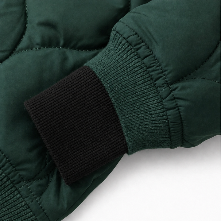 Wearbella – Spliced Quilted Hooded Puffer Jacket