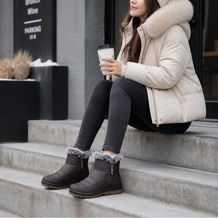 Warmalia – Faux Fur-Lined Waterproof Slip-On Snow Boots