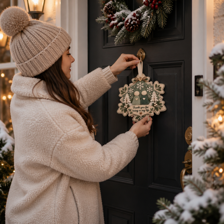 Heartfelt – Layered Felt "Thank You" Keepsake Ornament