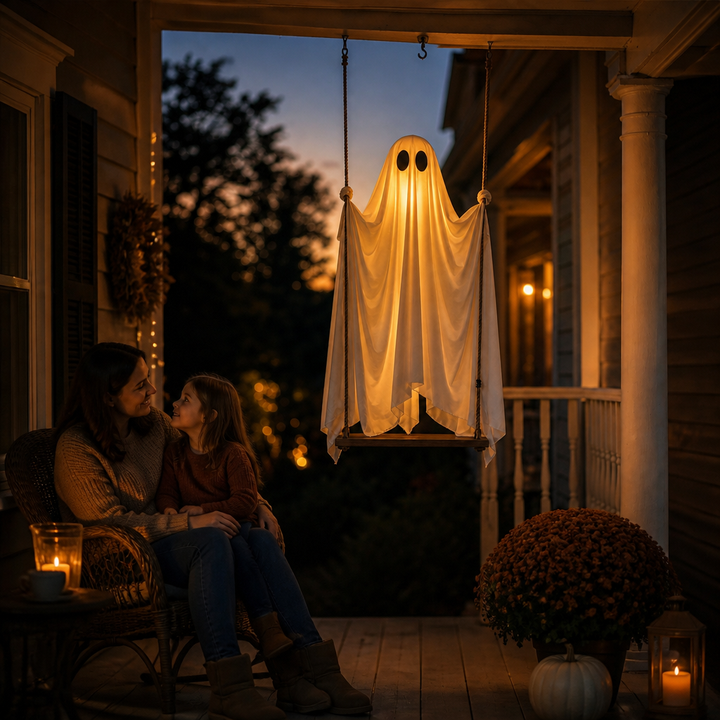Sway Hollow – Poseable Satin Glowing Ghost Swing Decor