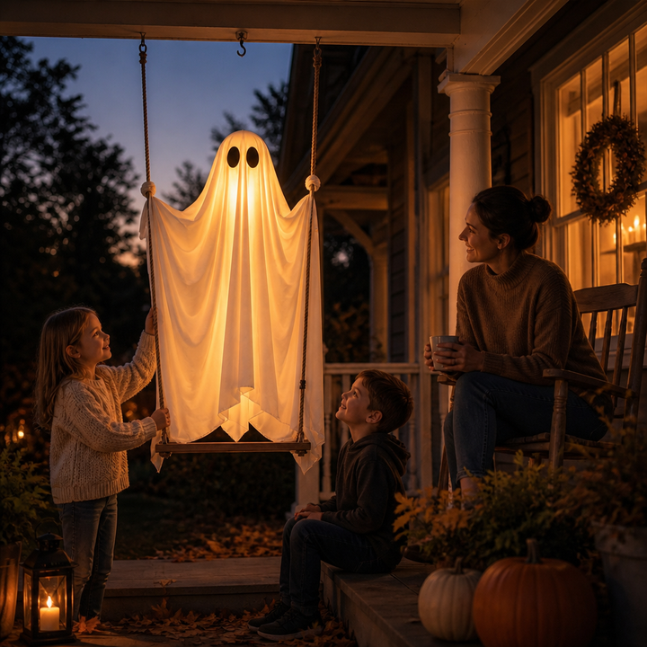 Sway Hollow – Poseable Satin Glowing Ghost Swing Decor