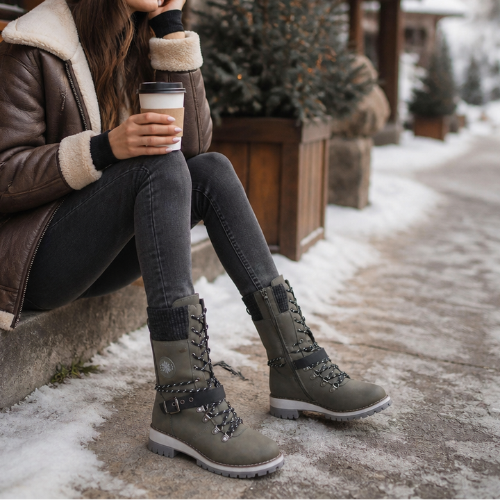 Cozette – Knit-Shaft Wide-Foot Winter Boots