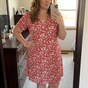 Veluna – Women's V-Neck Floral Dress with Pockets