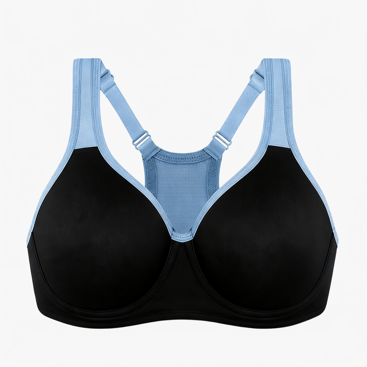 Velura™ – External Underwire Sports Bra for Lasting Comfort Black